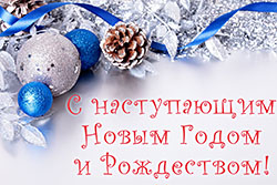 Поздравляем с наступающиим Новым Годом и Рождеством!